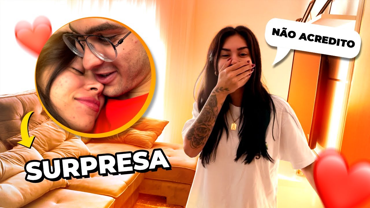 SURPREENDI MINHA NAMORADA E ELA QUASE CHOROU!!