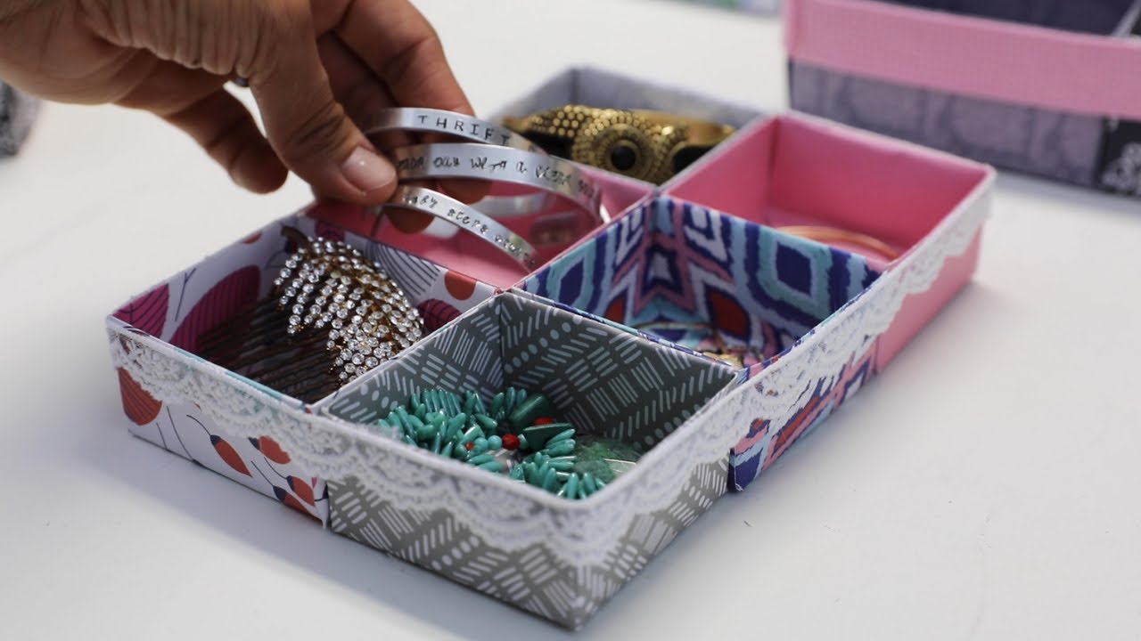 How to Make DIY Drawer Organizers Out of Scrapbook Paper - DIY Crafts - Thrift Diving