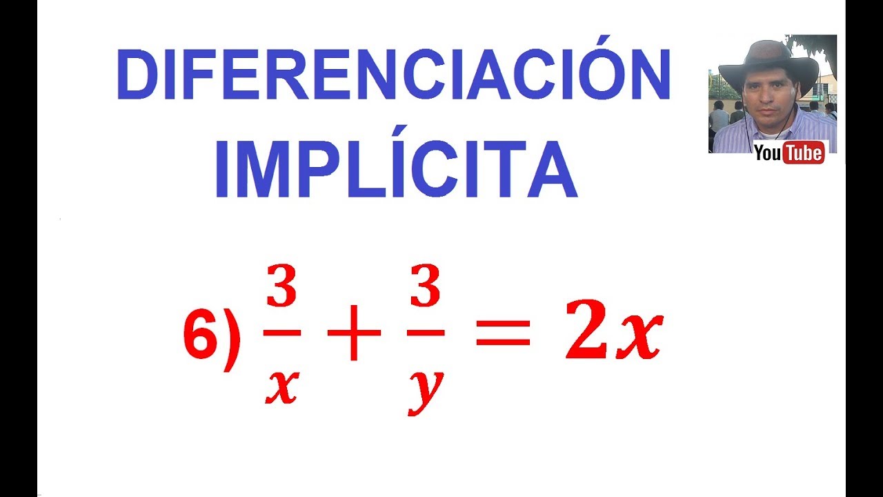 6. Diferenciación Implícita. Derivación-Derivada del Producto con exponente negativo
