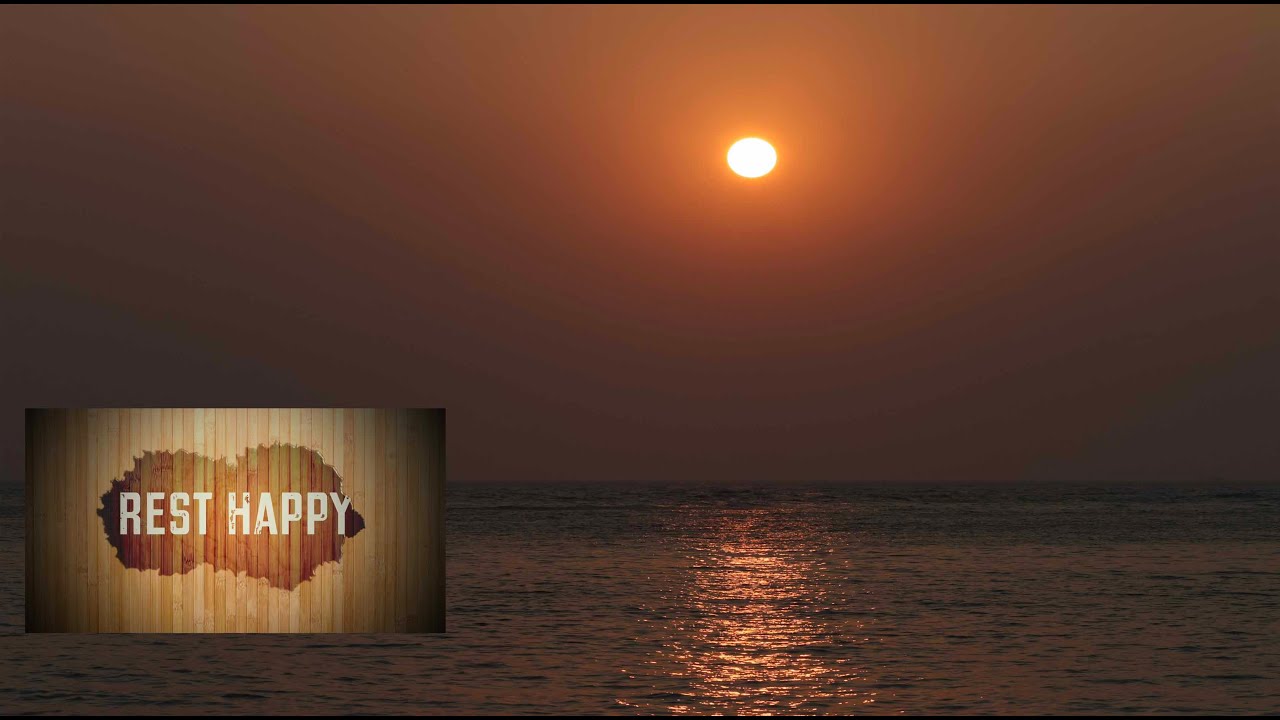ASMR Relaxing Sea Sounds, 파도 소리와 함께 일몰, 붉은 노을