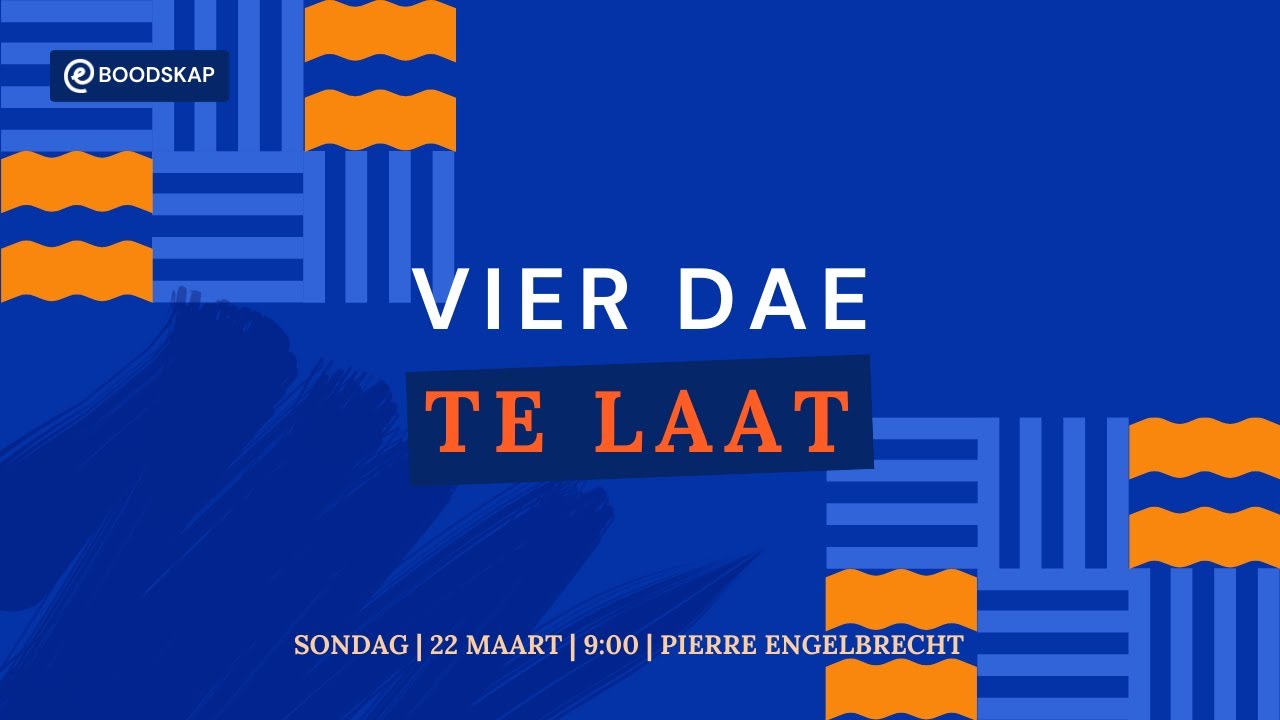 Vier dae te laat [22 maart 2026]