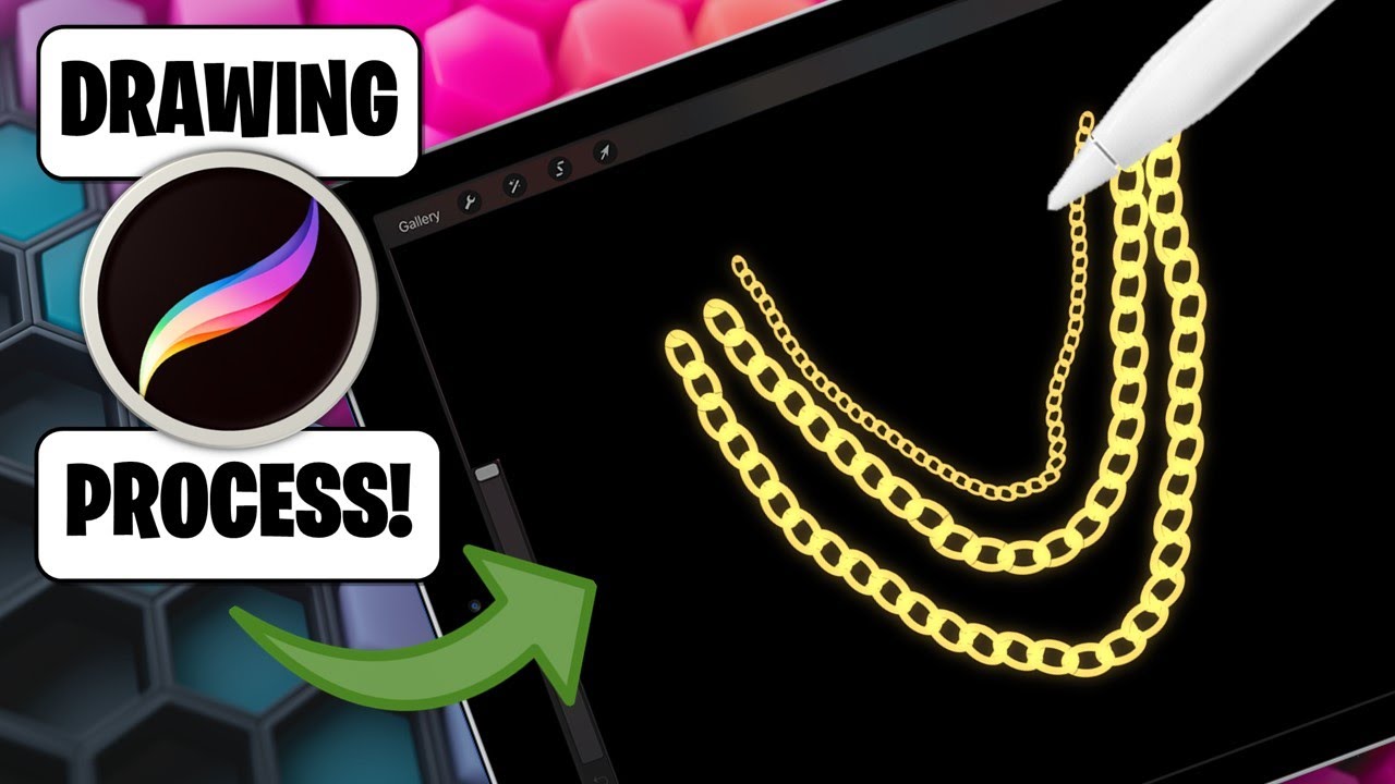 How to Create Jewelry Brushes in Procreate | Chain Brushes, Necklace Brushes, Bracelet Brushes