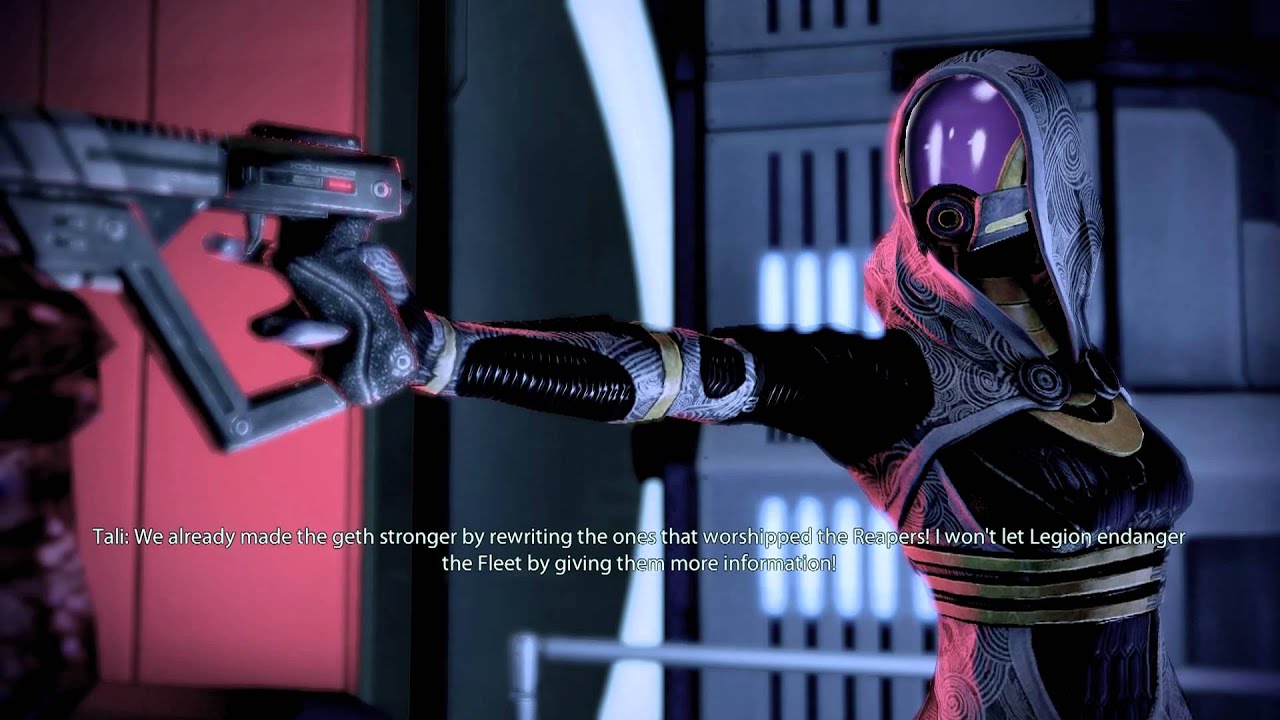 Mass Effect 2: Tali and Legion argue [Solved with Paragon] (1080p)