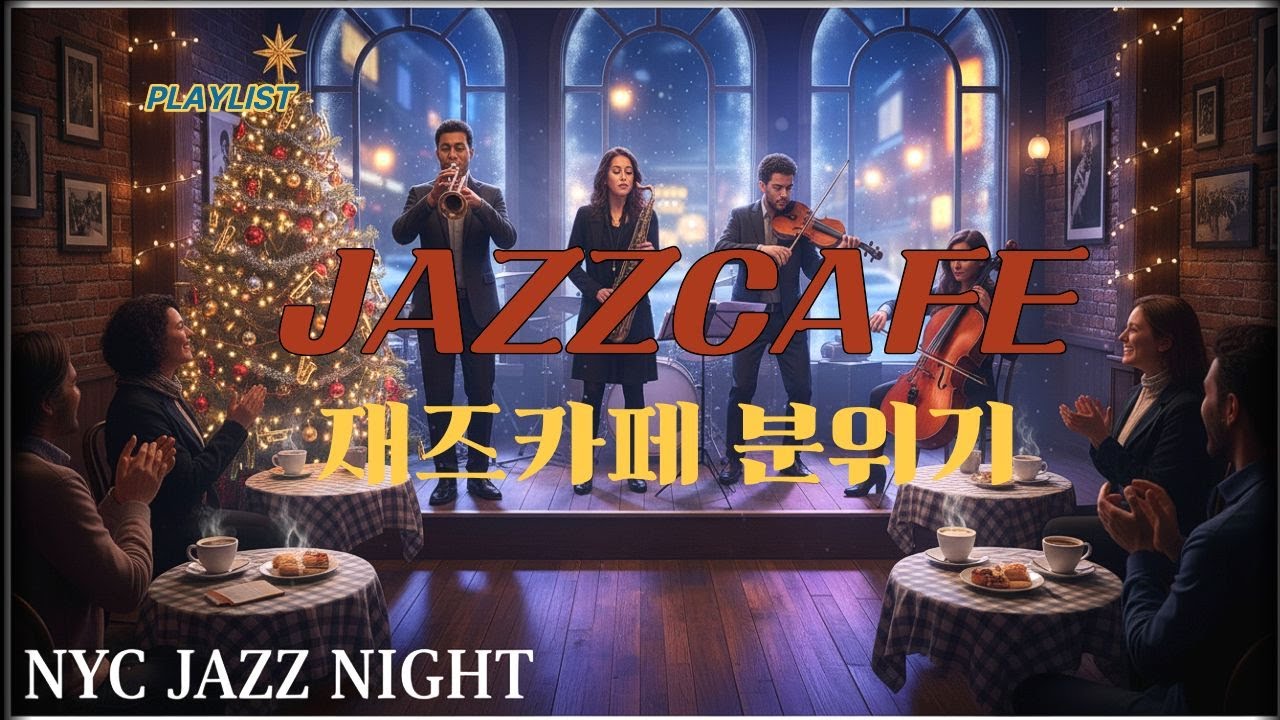 크리스마스 NY 재즈하우스 | New York Jazz House,브루클린 Jazz Café ,시티재즈 라운지 |  카페 분위기와 뉴욕 재즈 무드가 어우러진 감성 채널