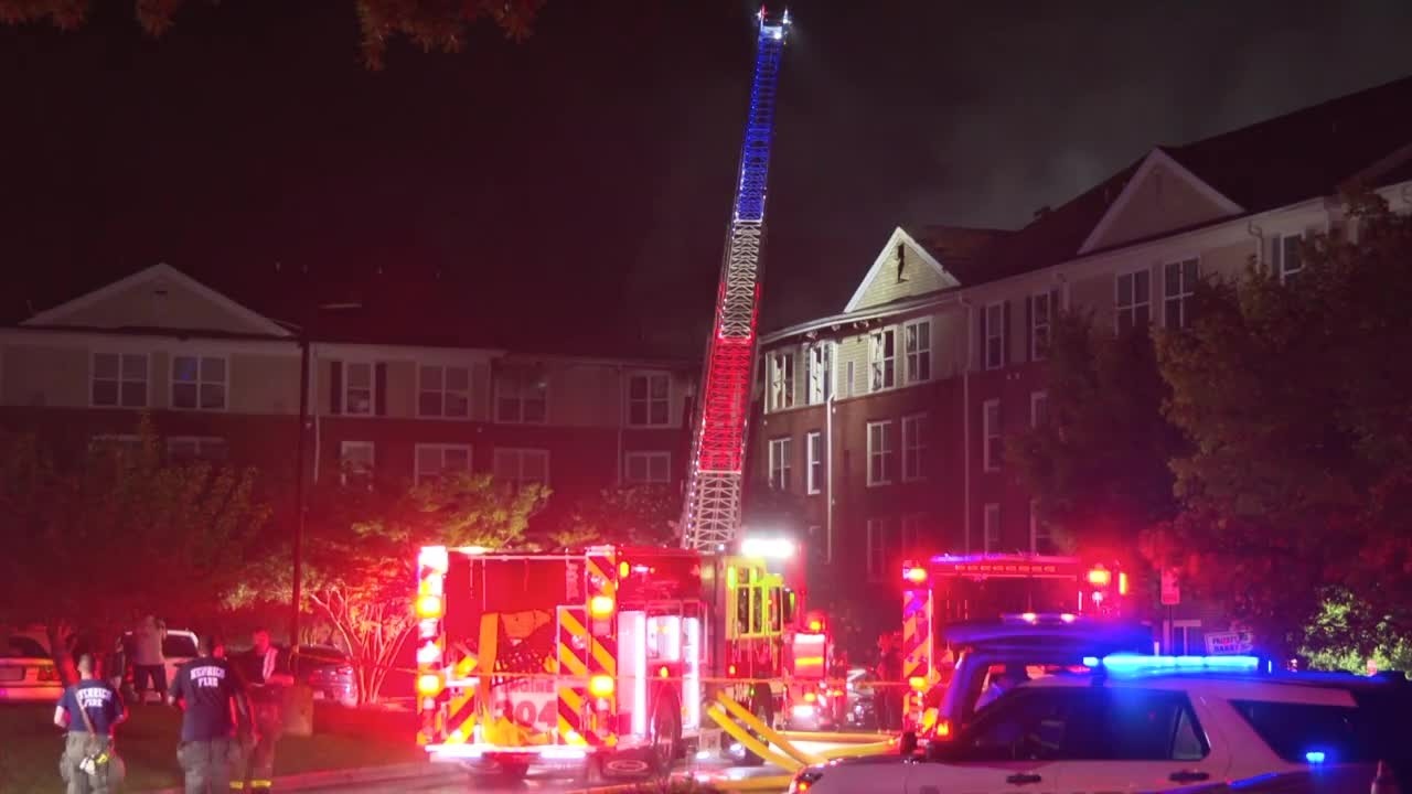 SCENE VIDEO: 60-plus displaced after fire at Henrico senior apartments
