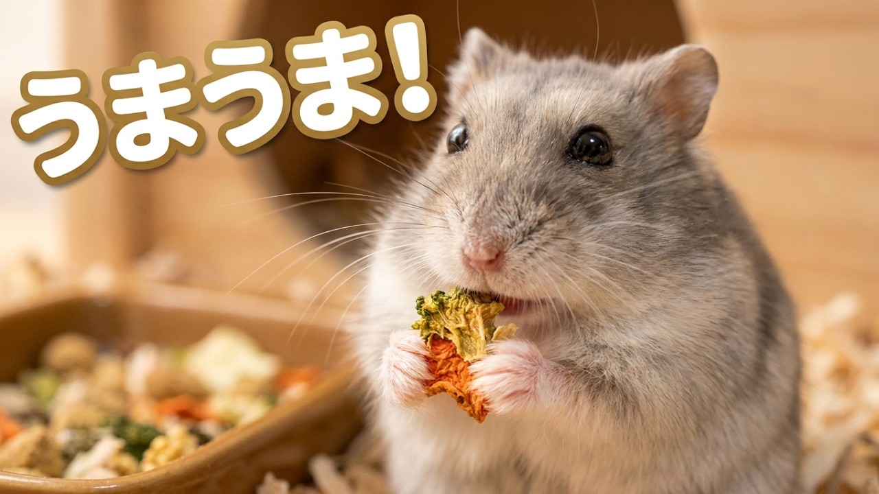 プリンちゃんとおもち君の朝ごはん