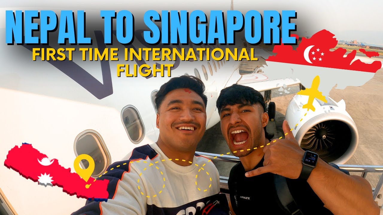 Ojash's first international flight || Nepal to Singapore | OJ reacts