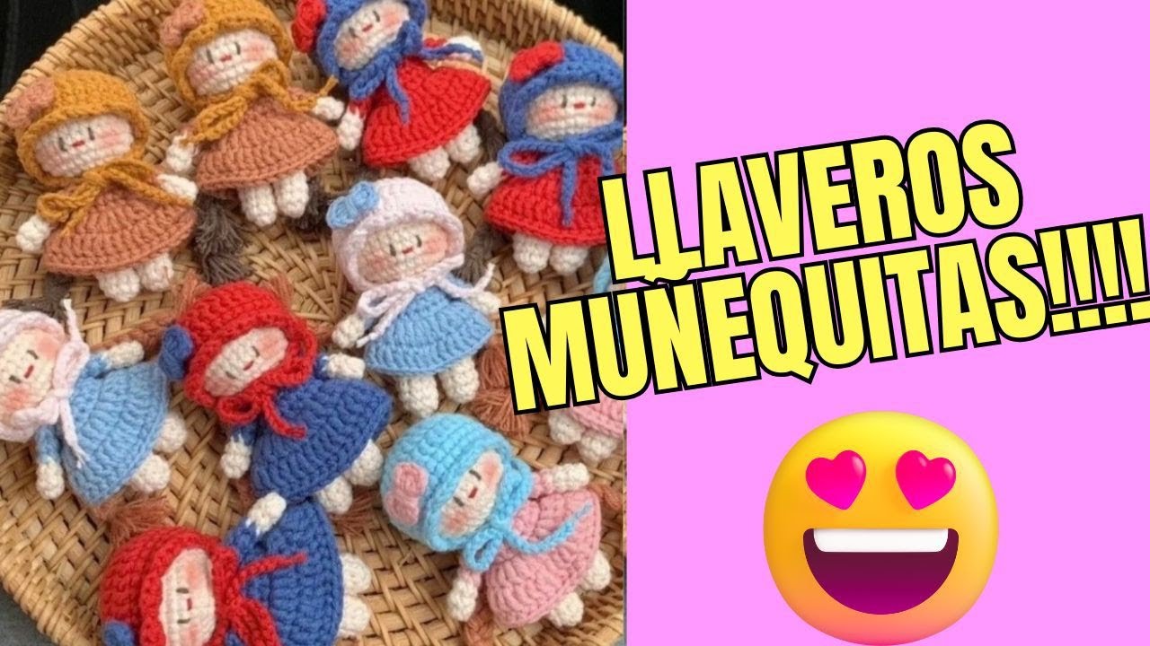 LLAVERO MUÑEQUITAS DE 9 CM!!! SE VENDEN EN CANTIDAD! MIRA LO LINDAS Y FACILES QUE SON😮❤️🥰