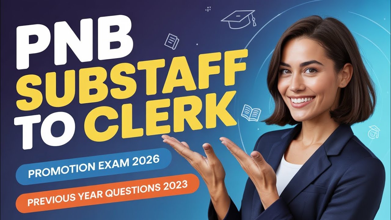 PNB Substaff to Clerk promotion exam 2026 | PNB Substaff to Clerk Previous year Questions 2023 |🎯🎯