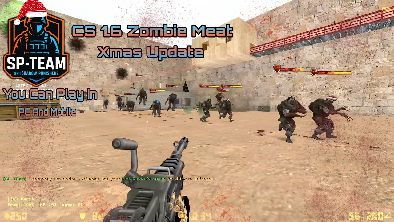 Counter Strike 1.6 Zombie Meat | XMAS Update 🎄 | Free Hook + FastAP | Gameplay (2026)
