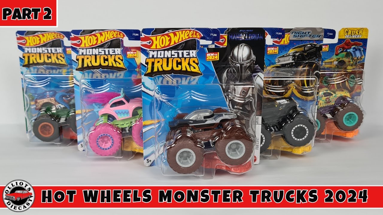 Unboxing 6 New 2024 Hot Wheels Monster Trucks - Part 2