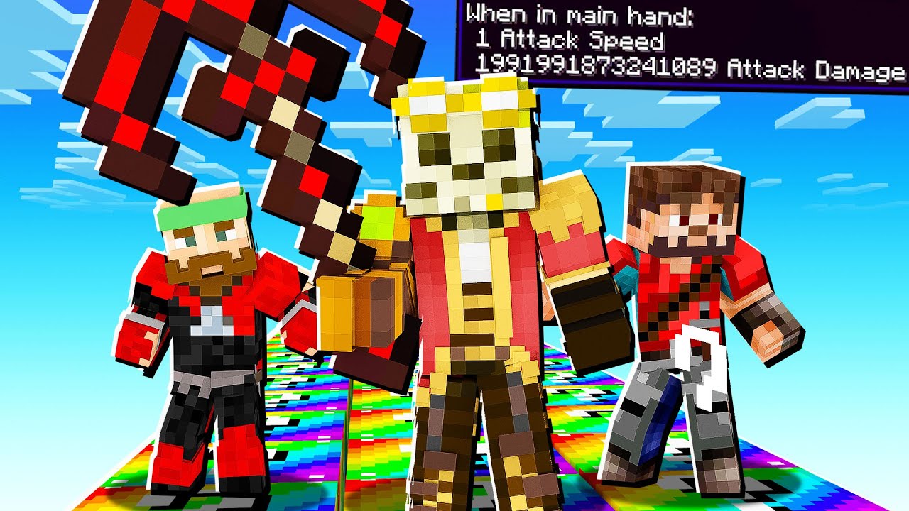 NAJLEPSZY WYŚCIG LUCKY BLOCK (BROŃ 1,991,991,873,241,089 DMG) MINECRAFT Lucky Block