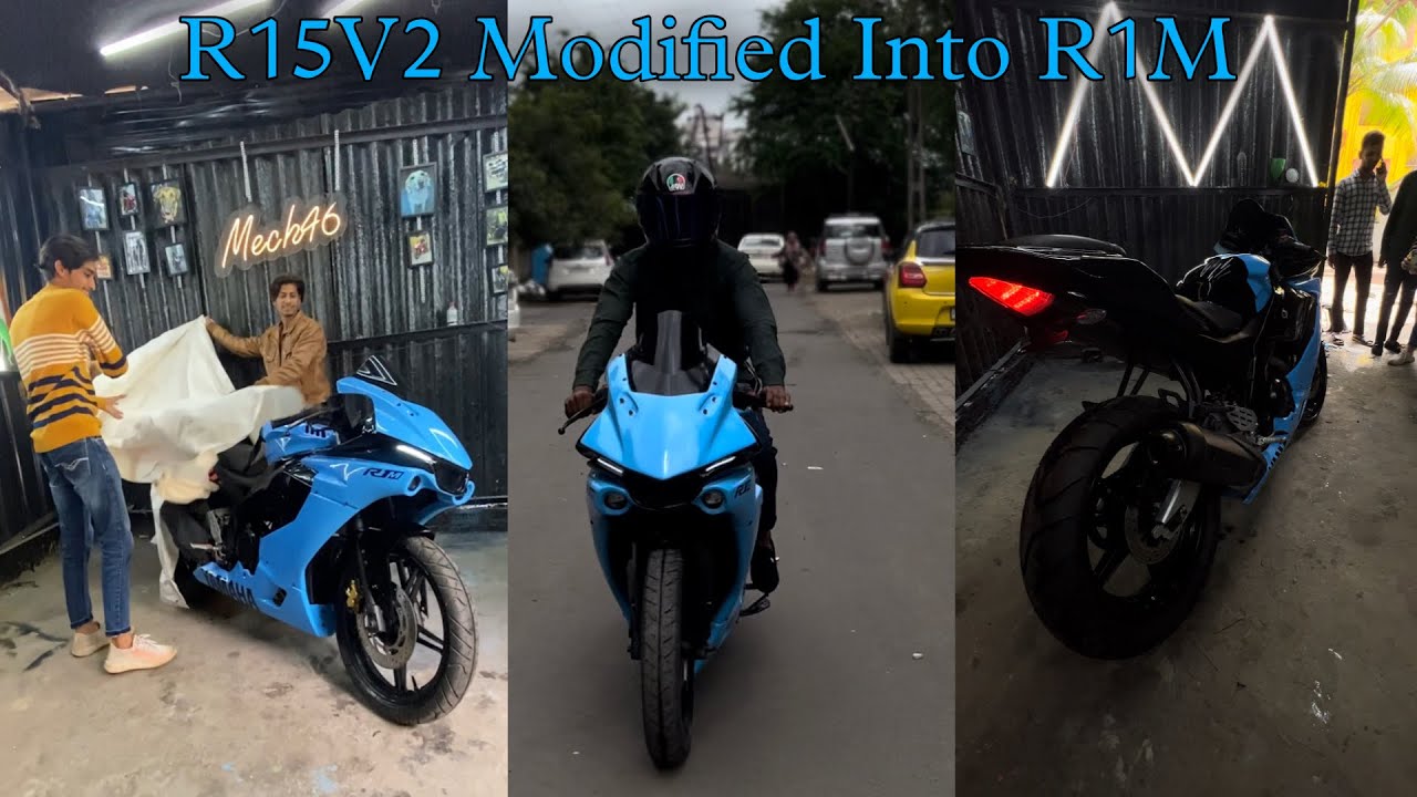 Yamaha R15V2 10 Year Old Bike Modified Into R1M 💙