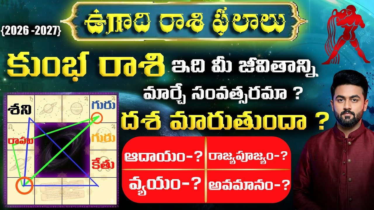 Kumbha Rasi: కుంభ రాశి ఉగాది రాశి ఫలాలు 2026-2027 | Kumbha Rasi Ugadi Phalalu | Aquarius 2026 Telugu