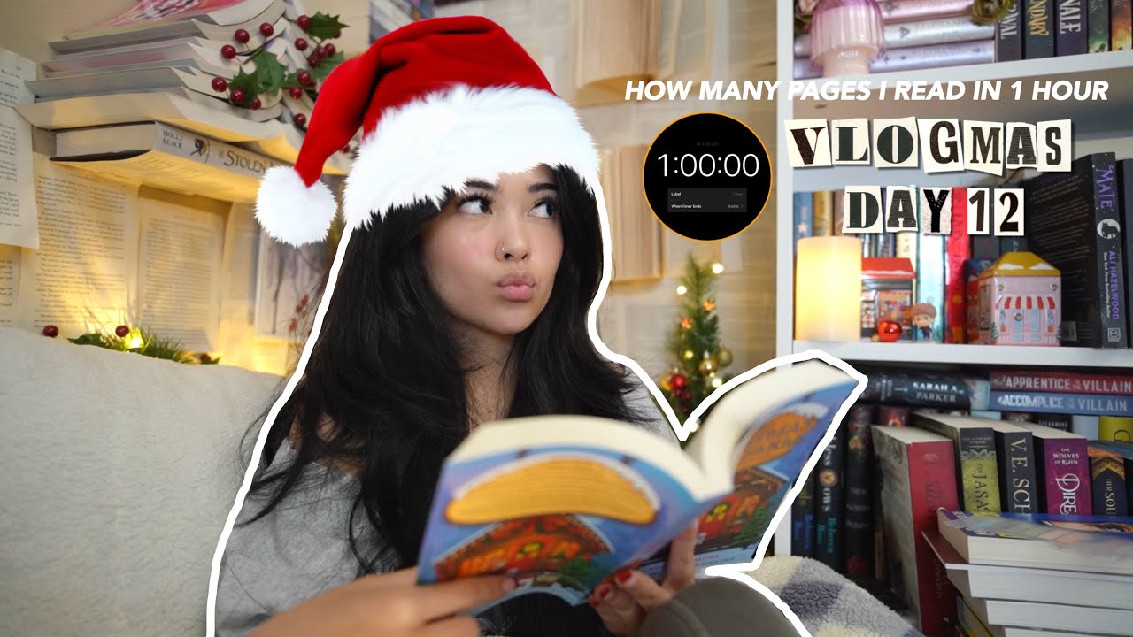 how much can i read in 1 hour? 📖⏰🎄 vlogmas day 12 