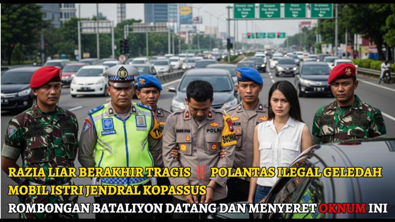 OKNUM POLANTAS AROGANDIPECAT DAN DI BAWA KE MARKAS BESAR SETELAH BERANI INTIMINDASI KELUARGA JENDRAL