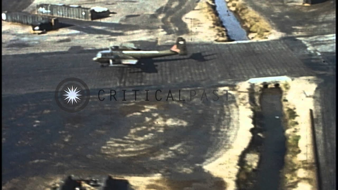 US Army OV-1 Mohawk attack aircraft and CH-47 Chinook helicopter in Vietnam durin...HD Stock Footage