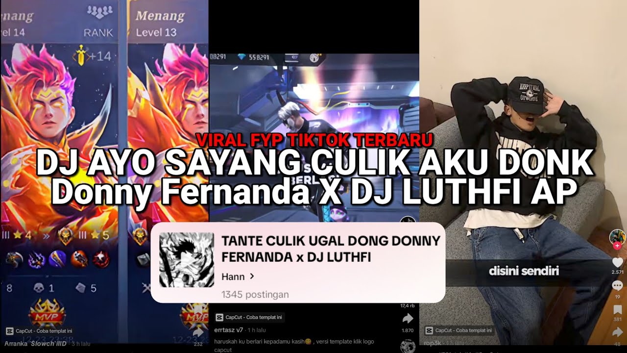 DJ AYO SAYANG CULIK AKU DONK SLOWED [ Donny Fernanda X DJ LUTHFI AP ] | FYP VIRAL TIKTOK TERBARU