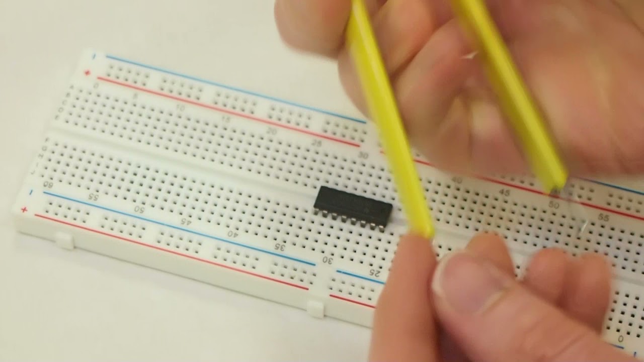 How to insert and remove IC DIP packages in a breadboard
