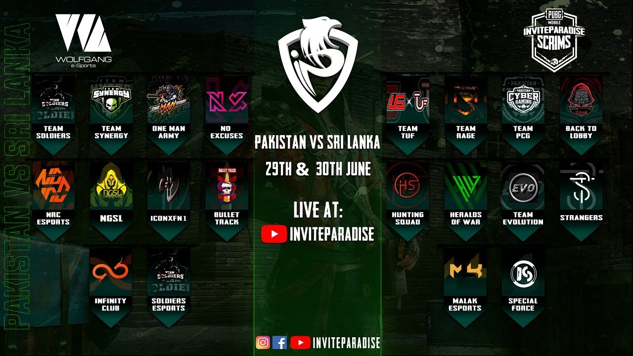 Pakistan vs Sri Lanka Practice Scrims | DAY 2 | InviteParadise and WolfGang