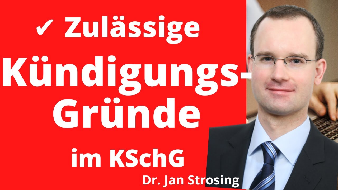 ✔ Zulässige Kündigungsgründe nach dem KSchG: Verhaltens-, personen-, betriebsbedingte Kündigung