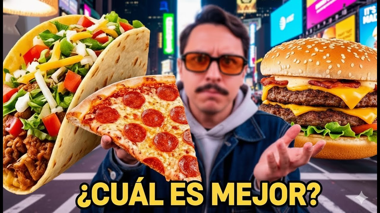 ¿Cuál es la MEJOR Comida en New York? Tacos, Hamburguesas o Pizza 🤔