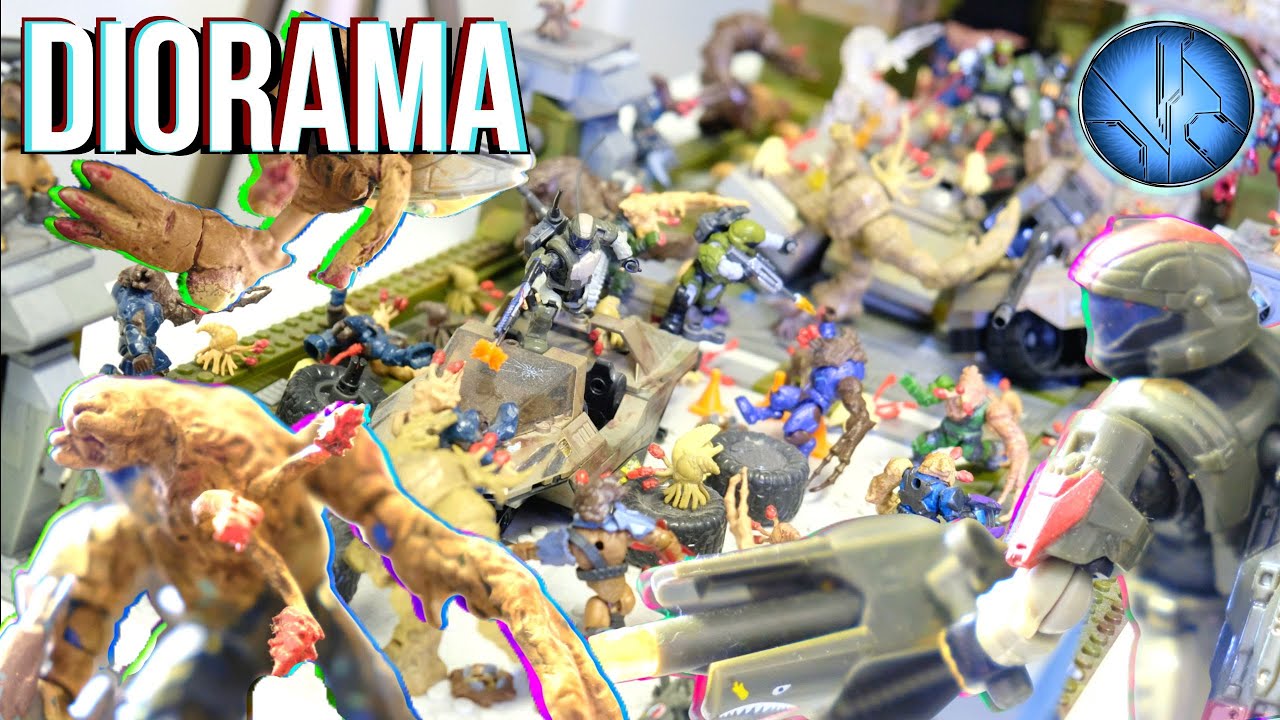 САМАЯ БОЛЬШАЯ диорама «Перестрелка во время потопа» на YouTube! Halo Mega Construx.