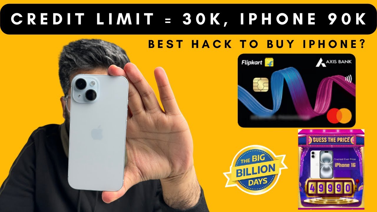 Flipkart Axis Credit limit 30K but iPhone buy 90K | How to buy in Big billion days? #iphone16promax