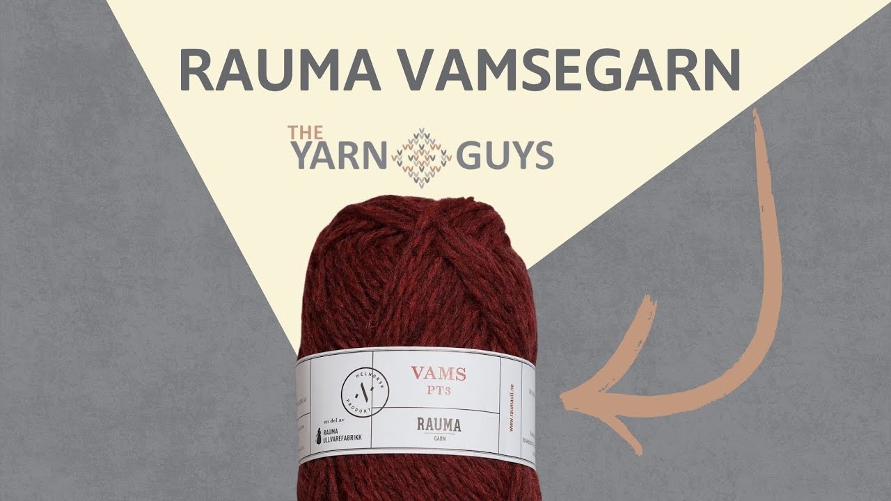 Rauma Vamsegarn &ndash; 100% wool from White-Tail Sheep.