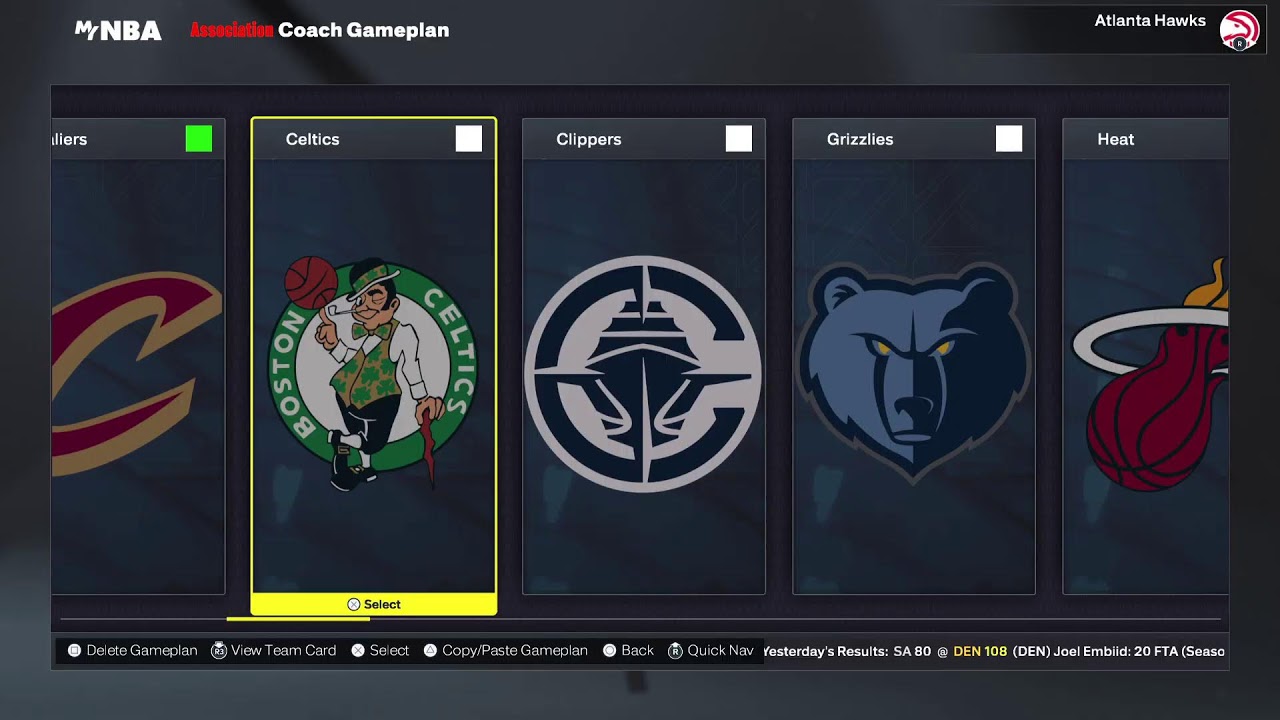 Cavs (Goes) vs Hawks (Drew) S18