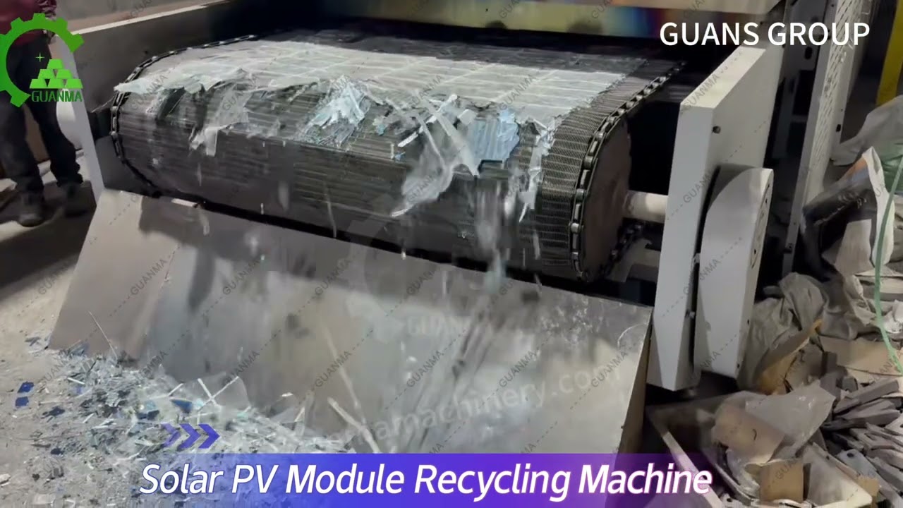 Solar PV Module Recycling Machine &ndash; Turn Old Panels into Glass, Aluminum, Silicon&Silver #SolarPanel
