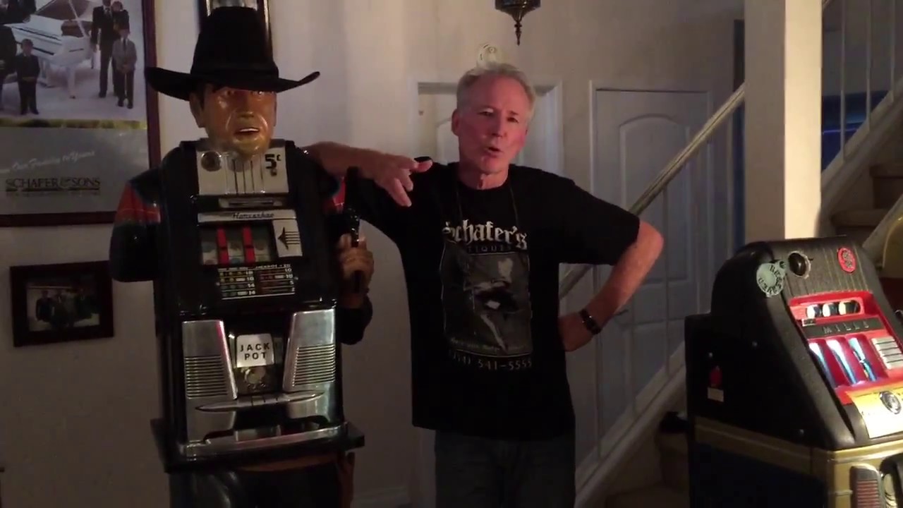 Cowboy slot machine for sale Frank Polk 5 cent