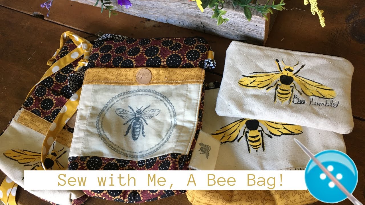 Sew with Me,  Sewing a Bee Themed Crossbody Purse