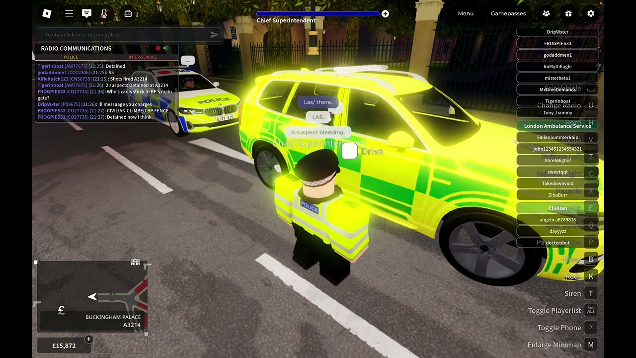 What a Crazy Response Policing Shift! (Roblox Buckingham Palace)