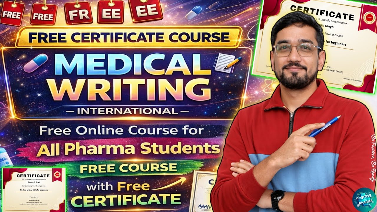 Free Certificate Course on Medical Writing | International Course for All Pharma Students | Pharm AI
