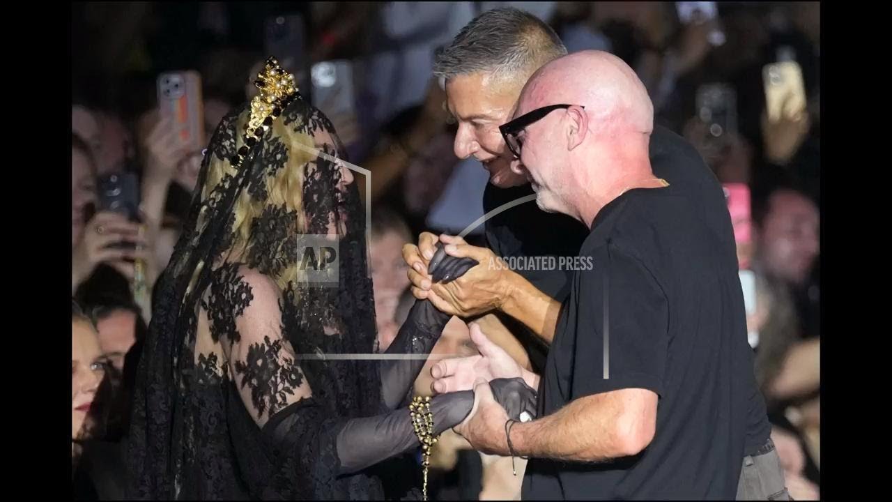 Madonna makes an entrance at D&G show in Milan