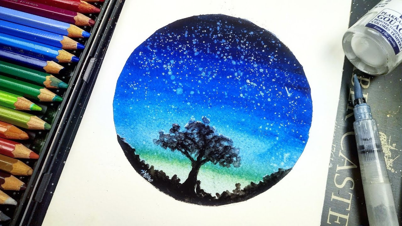 Watercolor pencils for beginners tutorial