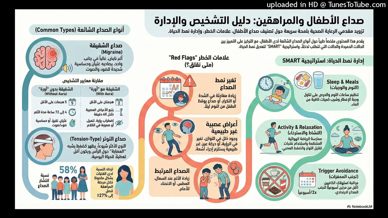 دليل تشخيص وعلاج الصداع والشقيقة لدى الأطفال