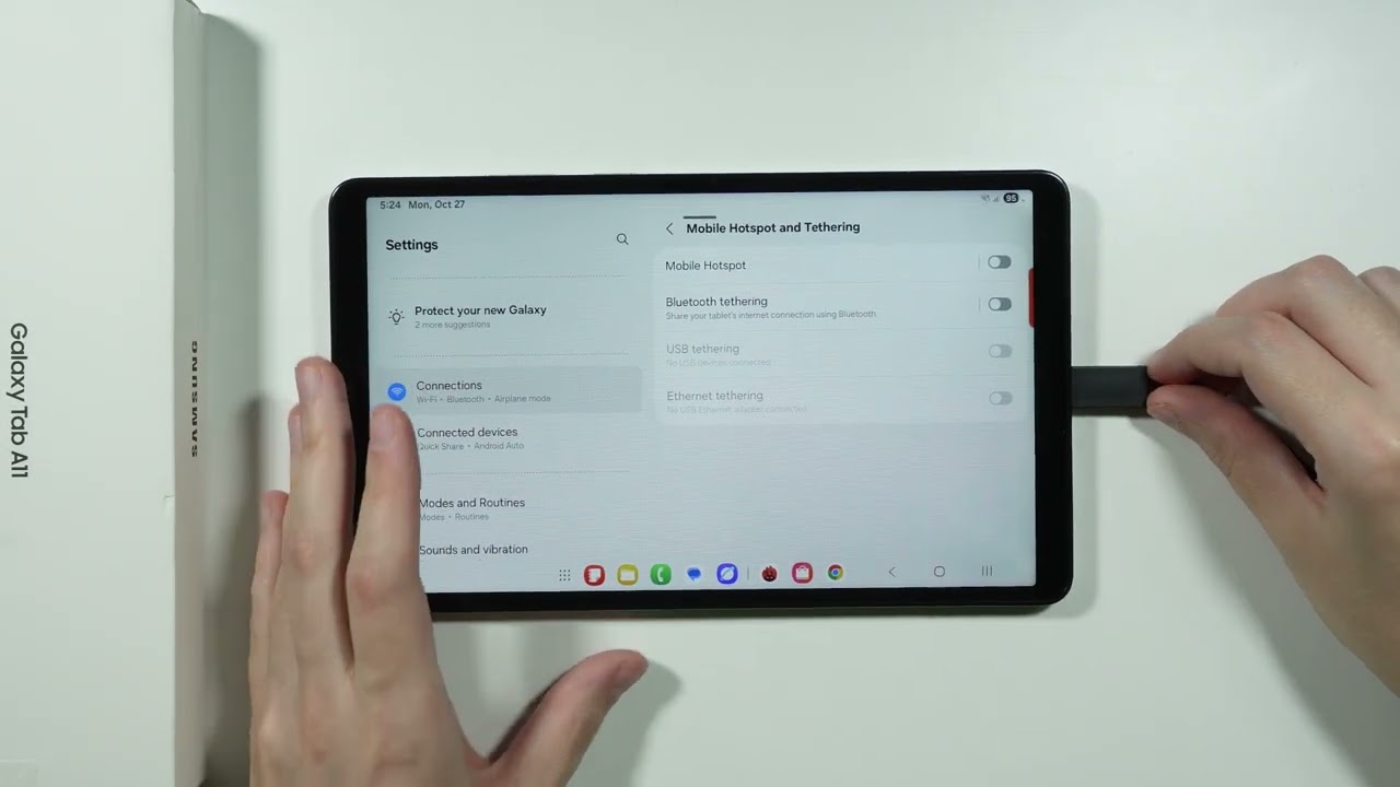 Samsung Galaxy Tab A11/A11+: как включить USB-модем