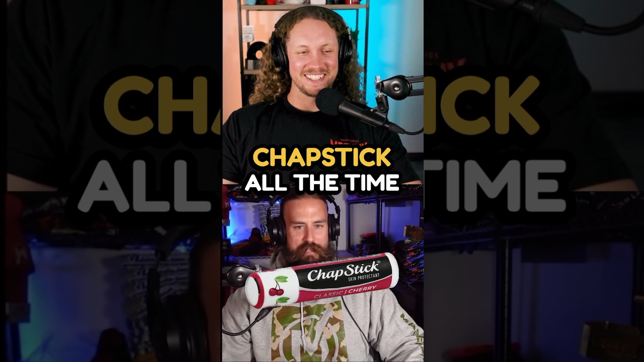 How many times an hour do you use chapstick? #massenomics #shorts #chapstick #lipbalm #podcast #gym