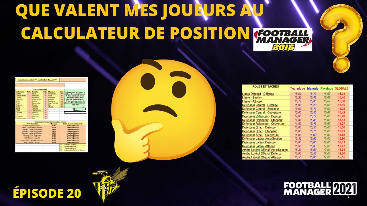 TUTO FM2021: E20 MON ÉQUIPE ANALYSÉE PAR LE CALCULATEUR DE POSITION  FM