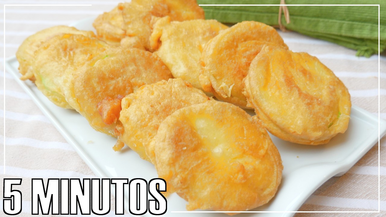 CALABACÍN CRUJIENTE 😋 Rebozado ¡Delicioso y solo 5 ingredientes!😍
