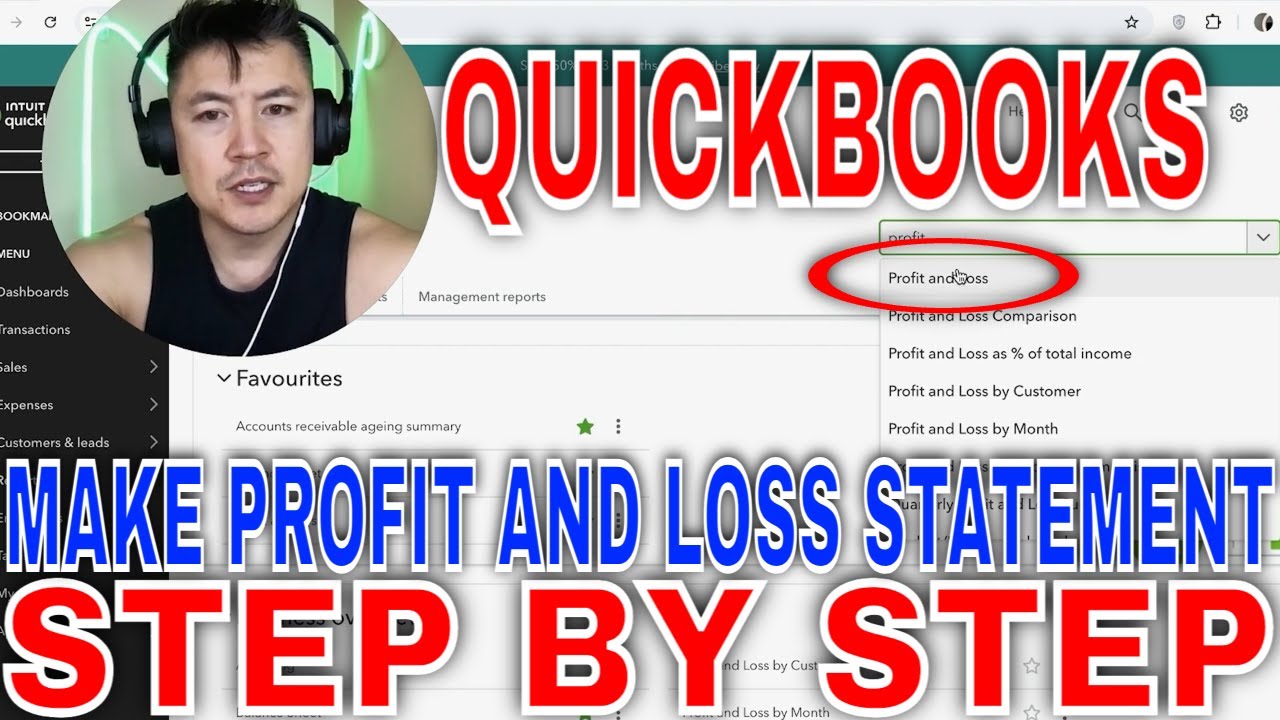 ✅ Как составить отчет о прибылях и убытках в QuickBooks Online 🔴