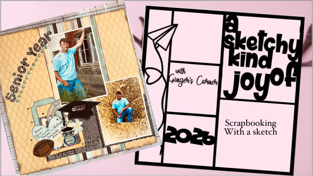 A SKETCHY KIND OF JOY Using a sketch to create a layout. #scrapbookinglayouts #scrapbookingideas
