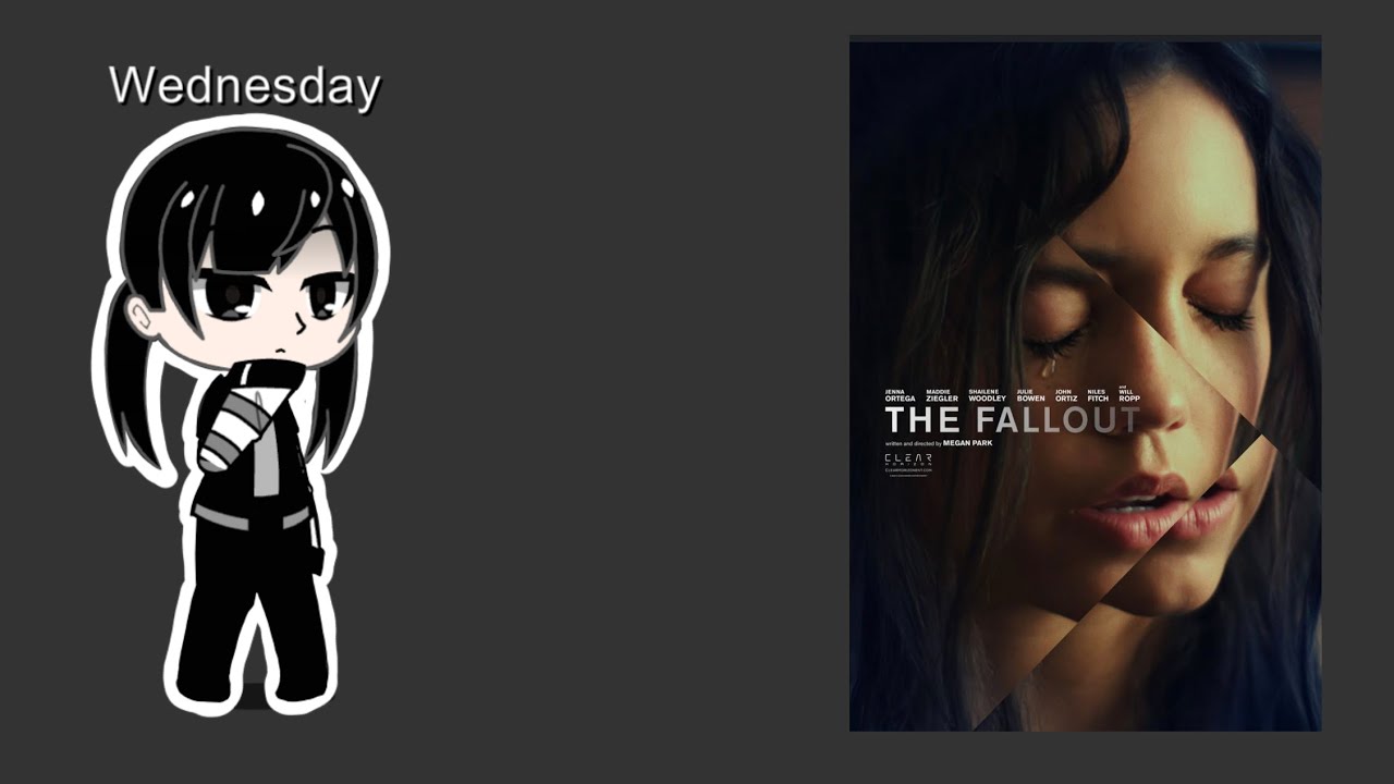 Wednesday, Enid and Xavier react to Wednesdays past as Vada from the Fallout