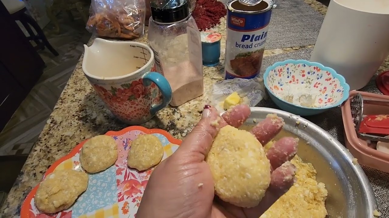Tortitas de papa  con queso  huevo y pan molido saludos 