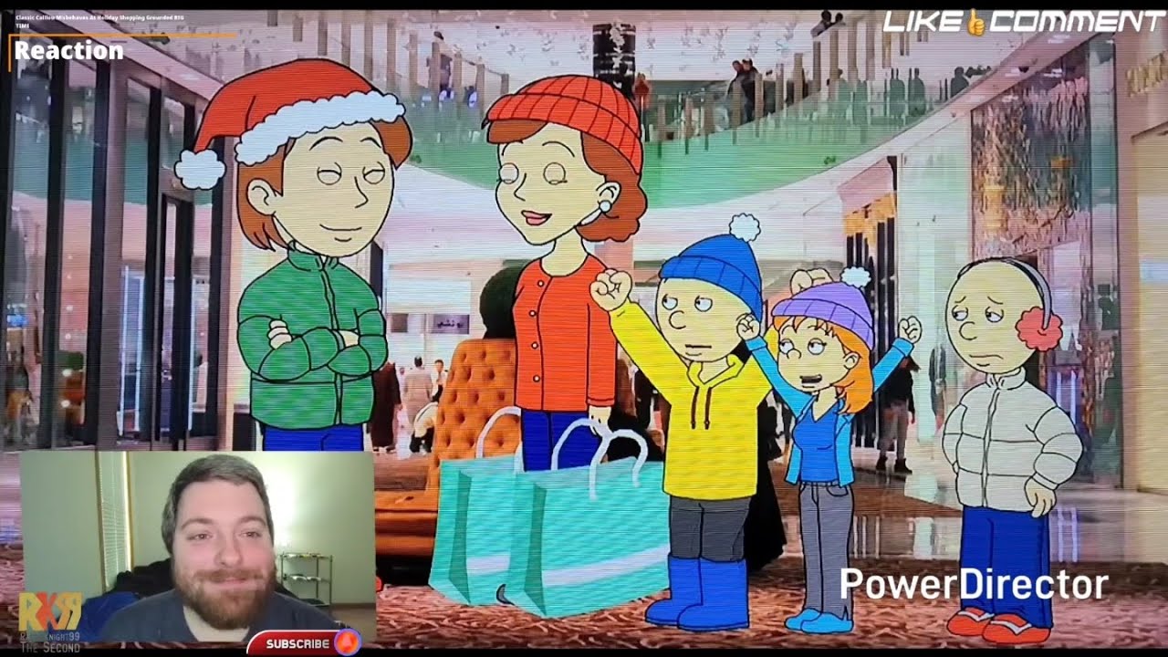 Classic Caillou Misbehaves While Holiday Shopping Grounded BIG TIME Reaction 