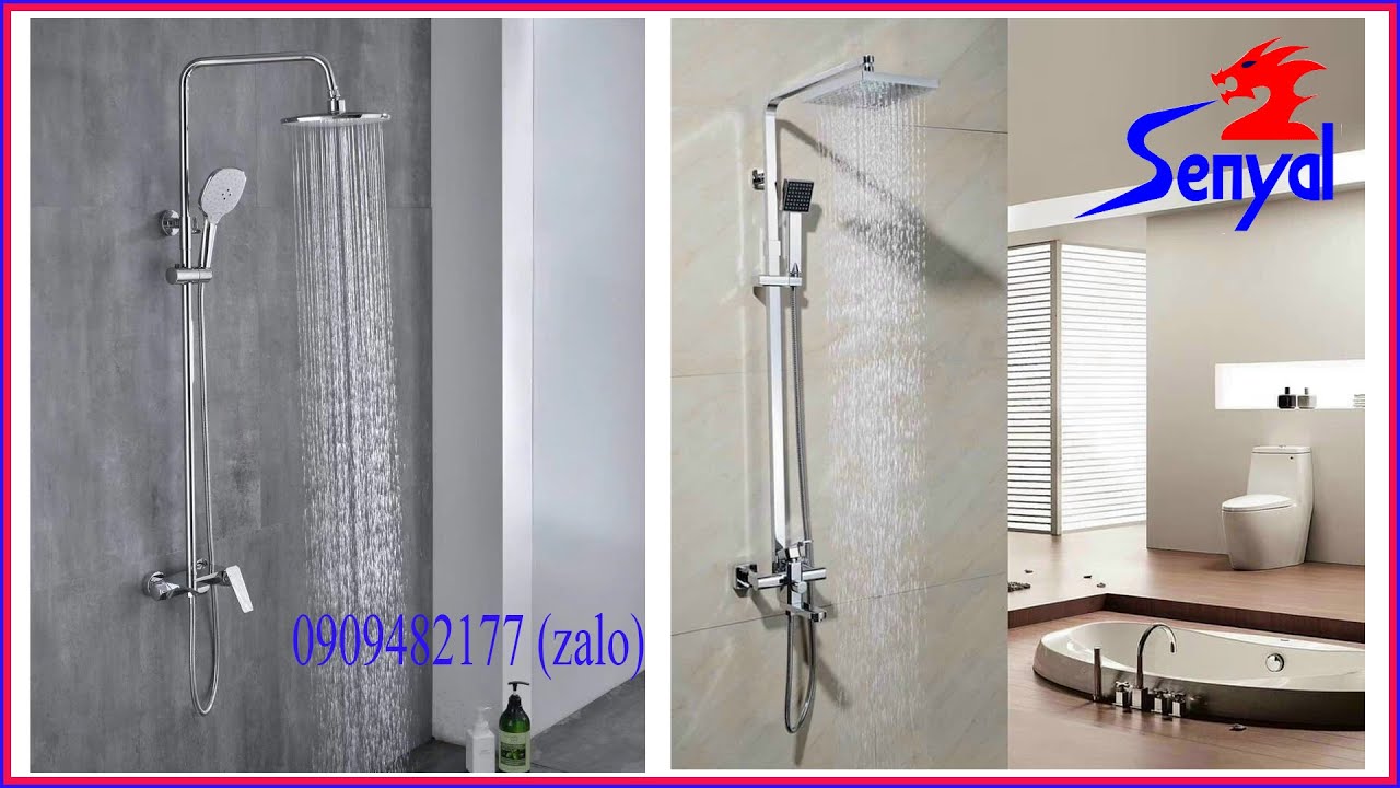 Sen tắm cây đồng thau | Vòi sen đứng nóng lạnh Senyal - Thiết bị vệ sinh cao cấp Senyal Việt Nam
