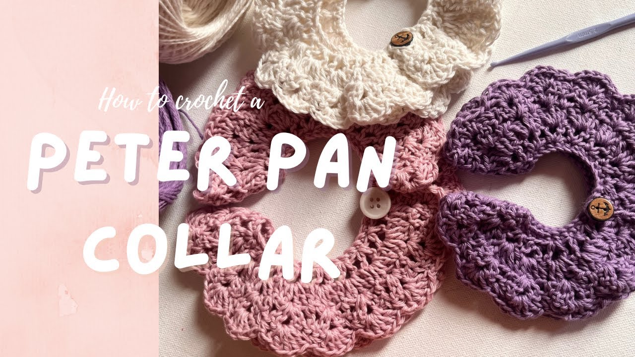 How to crochet Peter Pan Collar 👗 | Beginner friendly