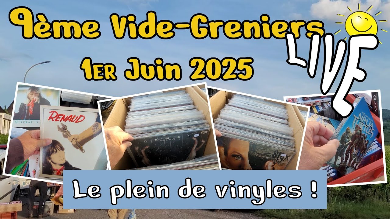 9ème Vide-Greniers Live 1er Juin - Encore le plein de Vinyles !!!